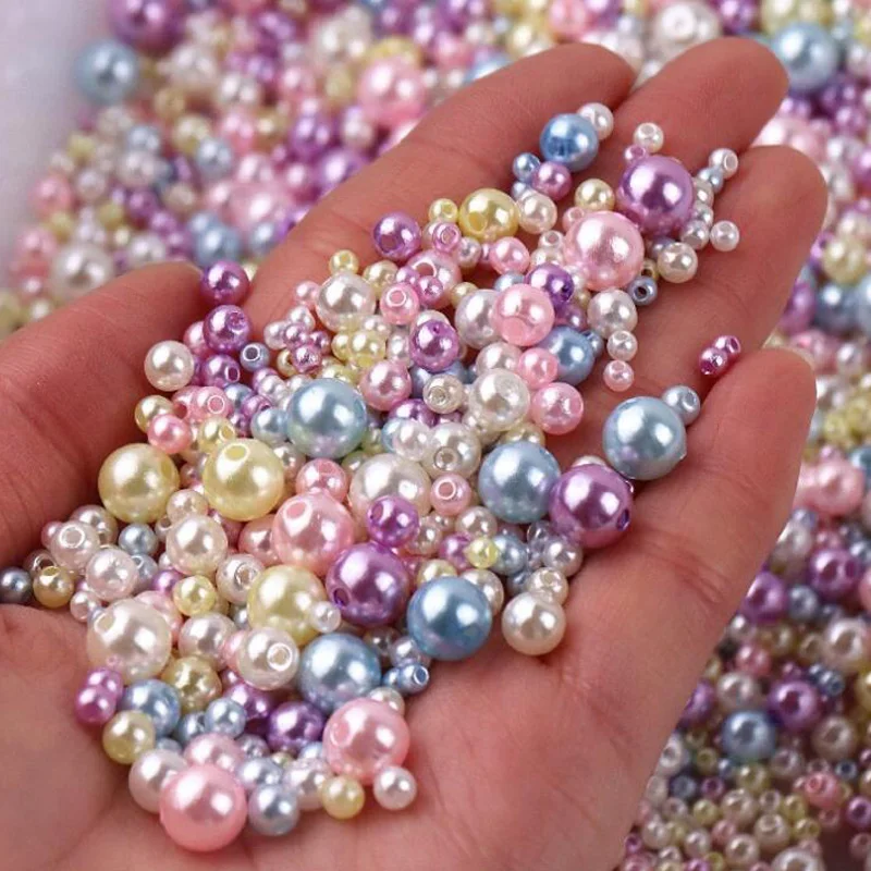 3/4/5/6/8/10mm Round Pearl Beads With Hole ABS Spacer Bead For DIY Necklace  Earring Bracelet Jewelry Making Garment Decor E0820 - AliExpress