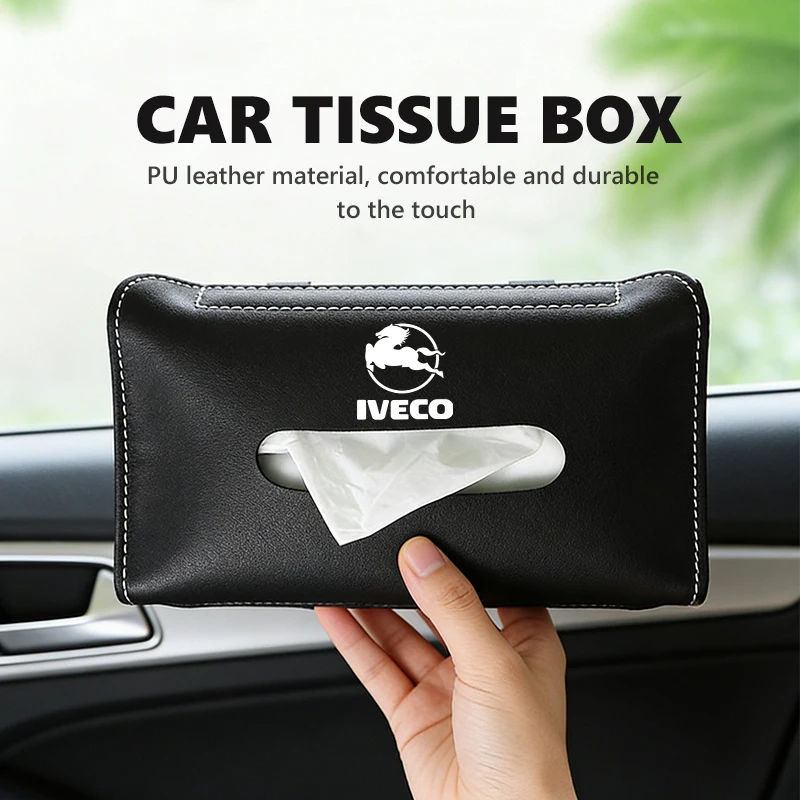 IVECO 자동차용 선바이저 티슈 박스 걸이식 냅킨 수납 가방 액세서리 데일리 e-데일리 4x4 유로카고 S-eWay T-Way Stralis ?