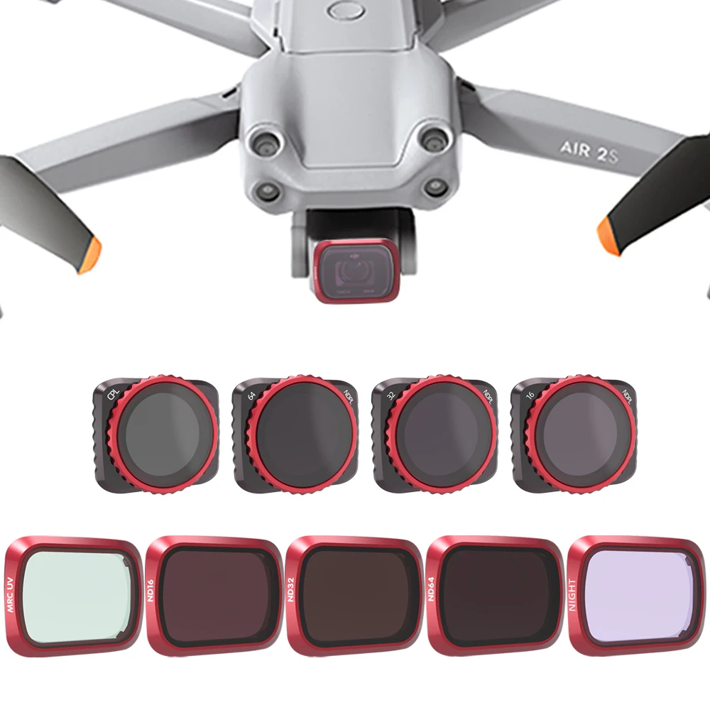 

Drone Filter For DJI Mavic Air 2S Set UV CPL NDPL8 15 32 64 1000 Neutral Density Polar Adjustable 2-5 6-9 Kit Accessories