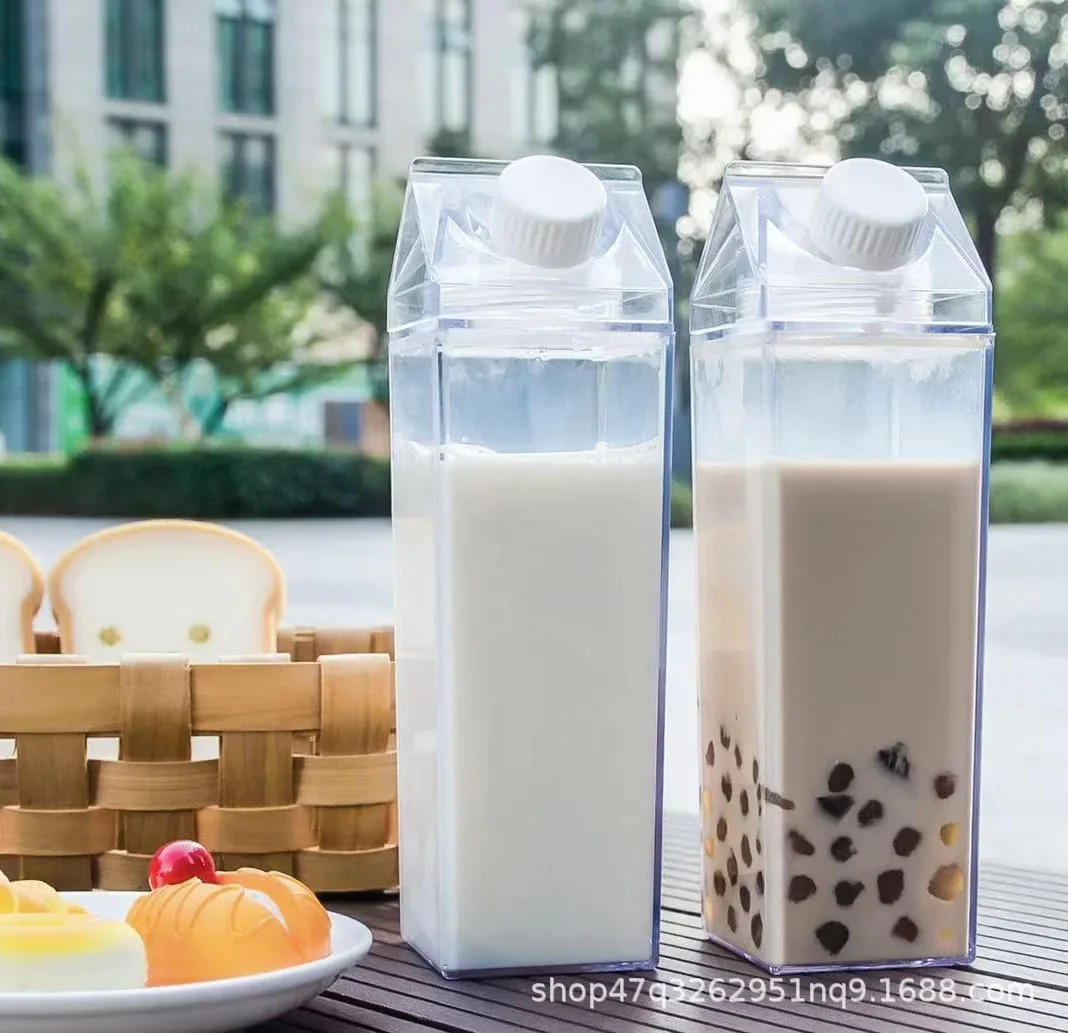 500ml/1000ml BPA Free Plastic Milk Carton Water Bottle for Juice