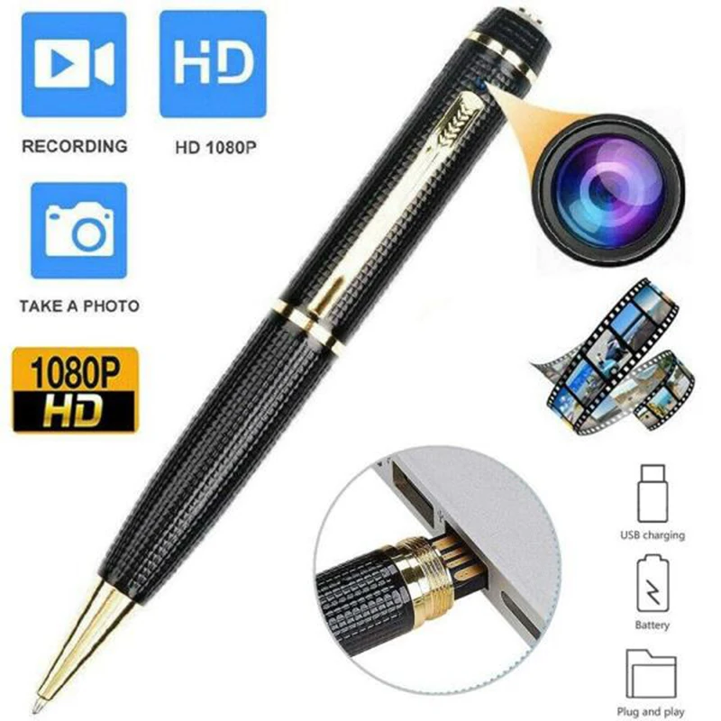 Mini Pen Camera 1080P Voice Video Recorder Pocket Recording Wearable