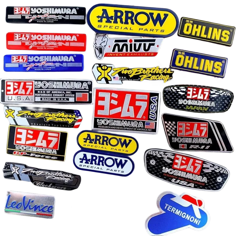 3D Motorcycle Exhaust Pipe Decoration Stickers Moto Aluminium For Honda Yamaha Kawasaki Suzuki Heat Resistant Decals Cafe Racer 3d motorcycle exhaust pipe decoration stickers moto aluminium for honda yamaha kawasaki suzuki heat resistant decals cafe racer