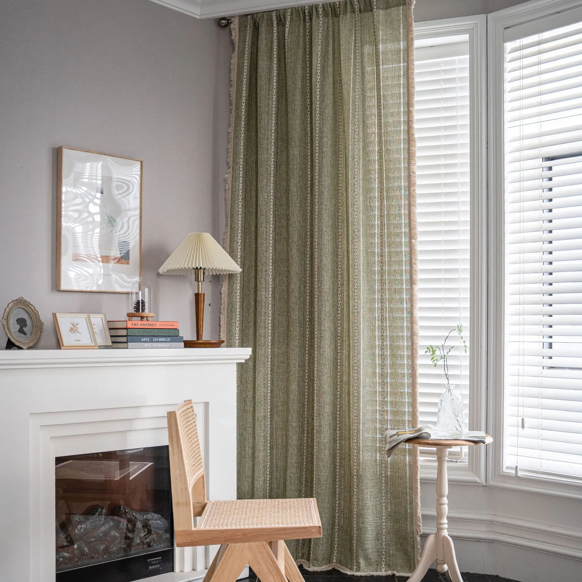 Embroideries Linen Curtains Tassels Edge 2