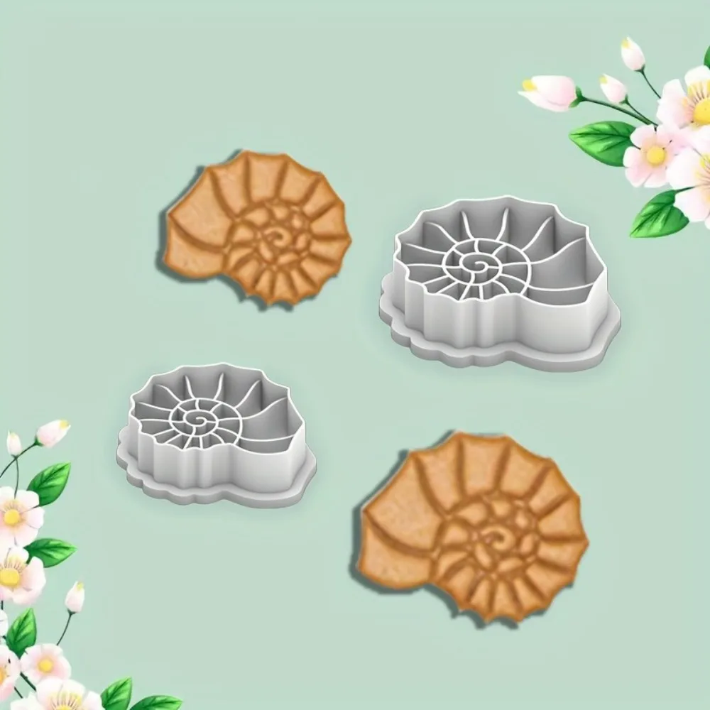 2Pcs 나선형 쉘 클레이 커터 노틸러스 폴리머 클레이 귀걸이 펜던트 몰드 DIY 제작 빠른 모델링 절단 세라믹 도구
