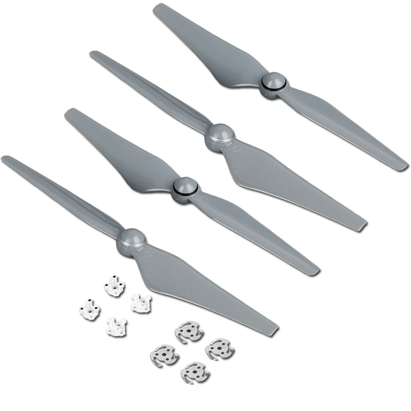 Emballage du lot de 4 hélices 9450S avec base pour DJI Phantom 4, prêtes à l'emploi.