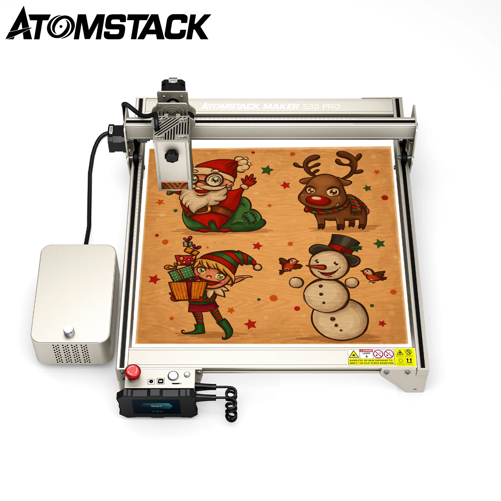 ATOMSTACK X30 PRO S30 PRO 160W Laser Engraving Machine 33W Output CNC Laser Cutting Craving Acrylic Metal with Dual Air Assist