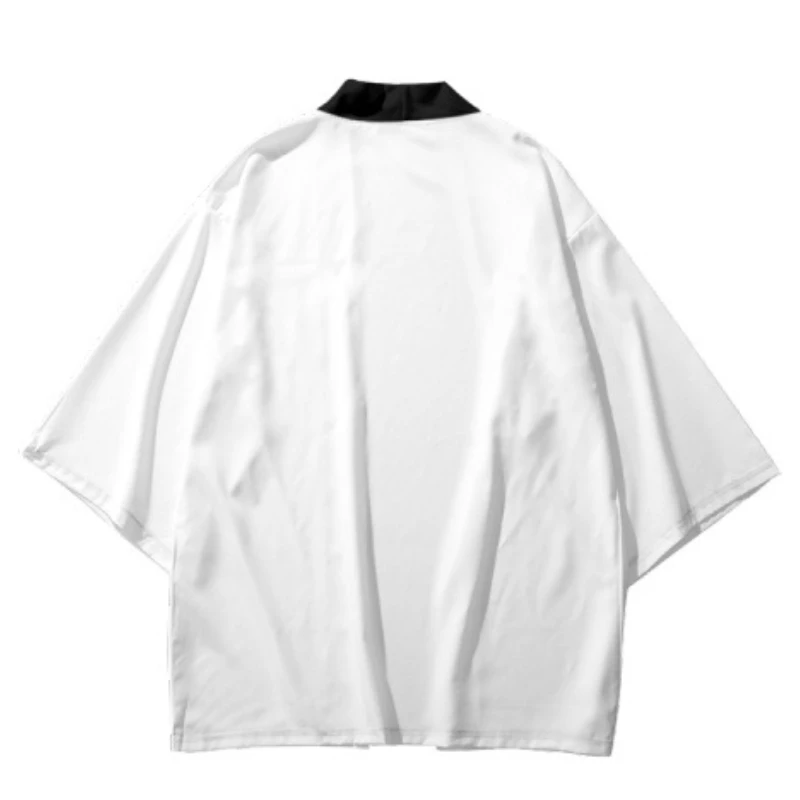 Kimono Cosplay Samurai Haori Cardigan Beach Yukata Asian Clothes Japanese Traditional Solid Color for Women Men