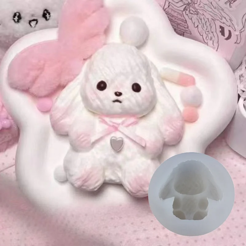 3D Cartoon Sheep Cake Shape Silicone Mold DIY Aroma Candle Resin Handmade Soap Chocolate Cookie Molds mochi squishy toy molds