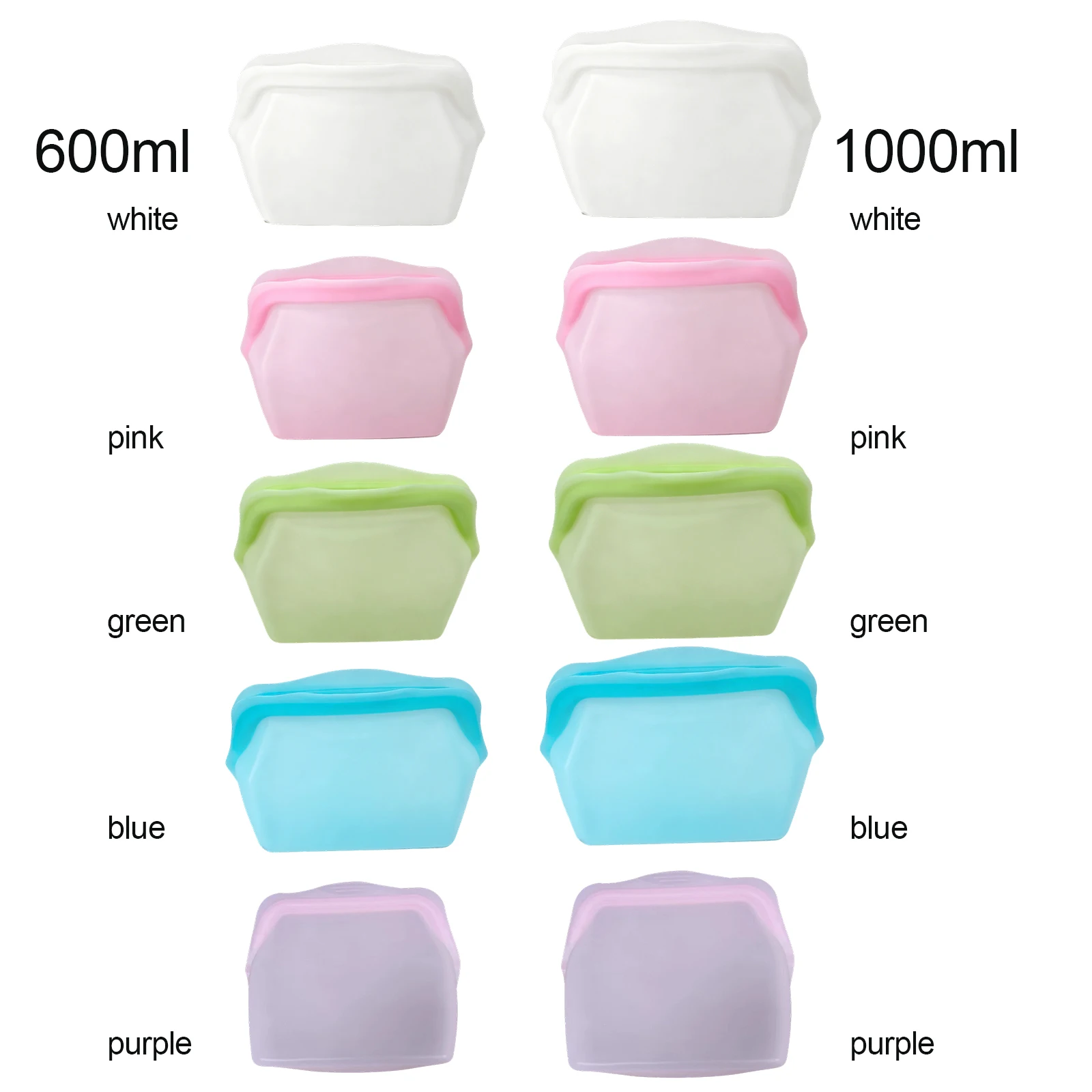 Eco-Friendly Reusable Silicone Storage Bags - High-Temperature Resistant, Non-Toxic Kitchen Solution
