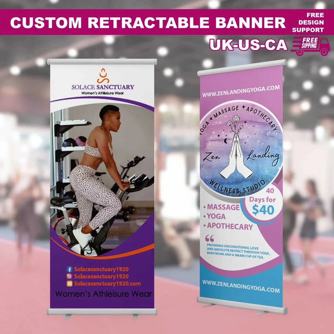 

Custom Retractable Personalize Roll Up Banner For Electric Shop For Business, Event Trade Show Sign, Full Color Print Event