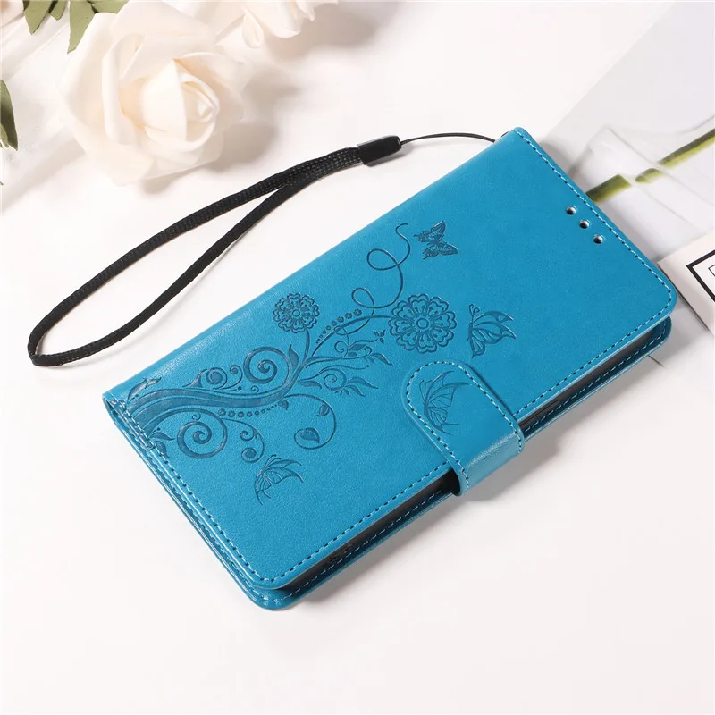 Elegant Flip Cover Leather Wallet Phone Case with Fringed Iris Design