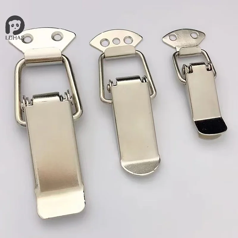 Loaded Draw Toggle Clamp Hasps Latch Catch Duck-mouth Buckle Hook Wooden Box Hasps Clamp Metal Spring Catch Clasp toggle latches jewelry box hasps decorative latches