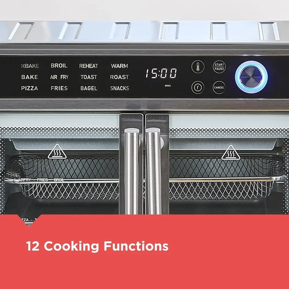 Air Fryers,French Door Air Fryer Oven,12 Cooking Functions, 60-minute Timer,  Convection Technology & Compact Design, Air Fryers 5
