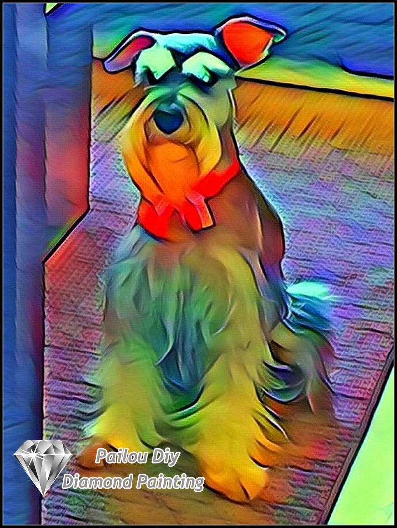 Pebbled Golden Doodle Dog 5D DY Damond Art Kt, Begnners And Adults