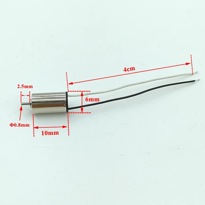 0610 마이크로 6mm*10mm 코어리스 모터 DC 3V 3.7V 35000RPM 고속 마이크로 할로우 컵 엔진 DIY RC 드론 항공기 취미용 장난감 모델