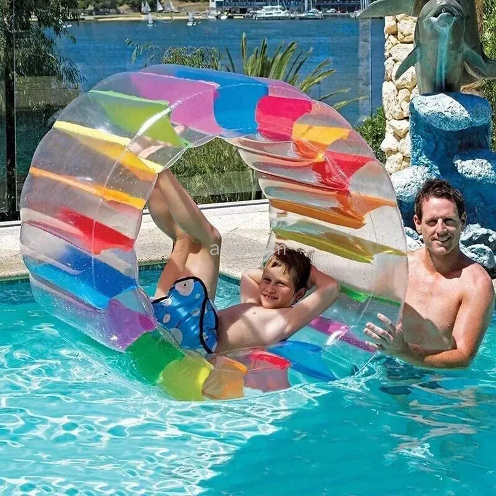 

Free shipping PVC Inflatable Roller Float, 65'' Colorful Water Wheel, Swimming Pool Roller Toy for Kids and Adults Outdoors