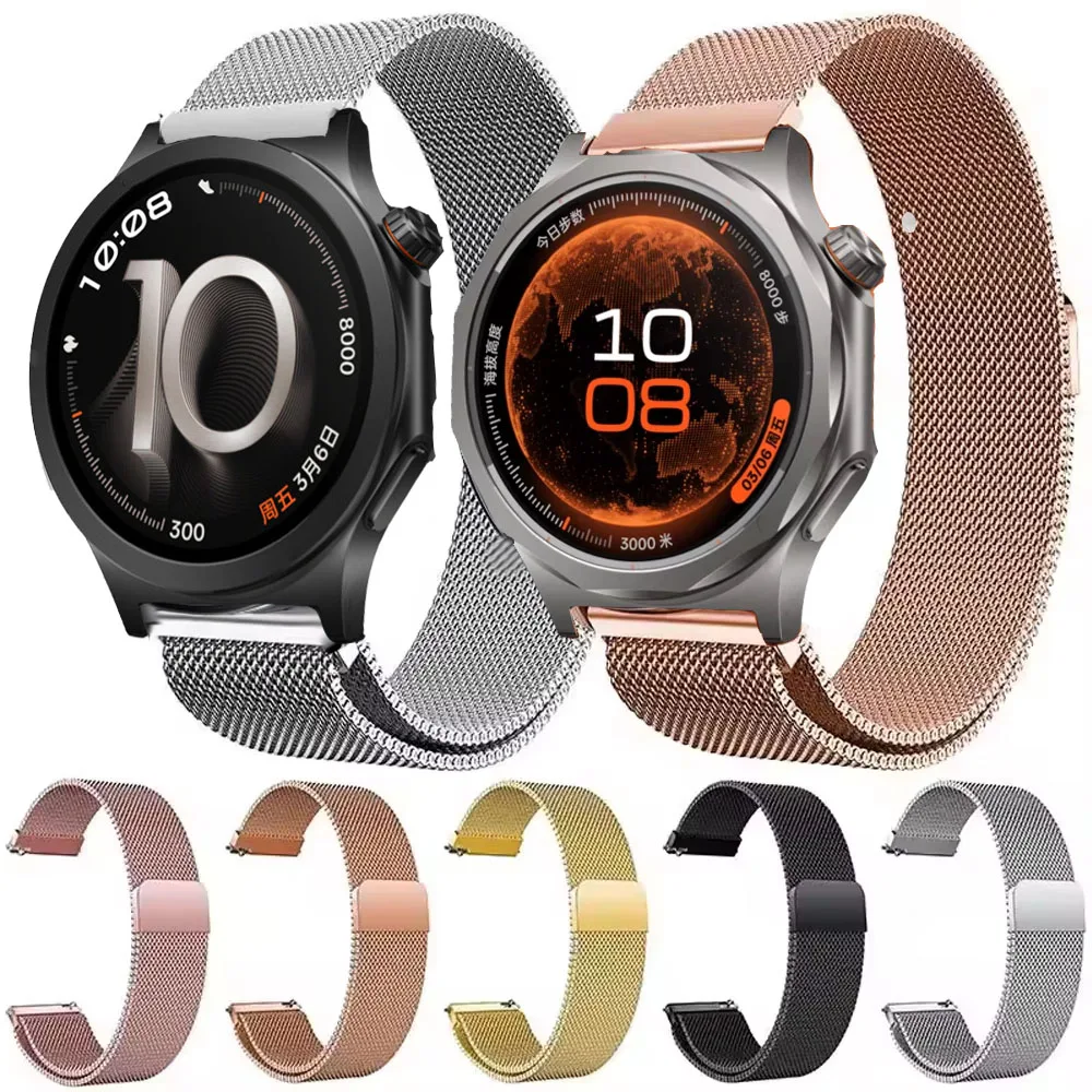 Elegant 22mm Milanese Loop Metal Wrist Bracelet with Magnetic Band