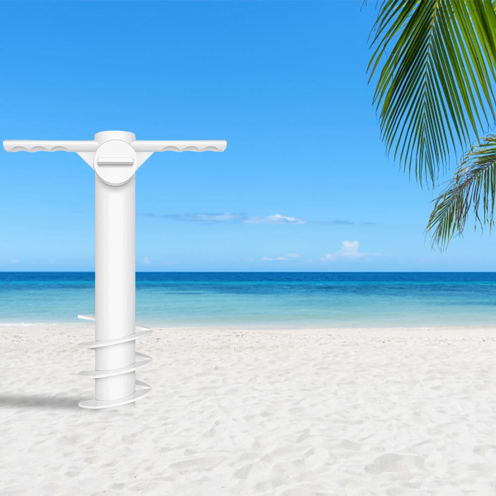 3/5 Spin Beach Umbrella Stand Windproof Inserts Spiral Umbrella Plug Equipment Ground Anchor Outdoor Travel Accessories beach umbrella plug base