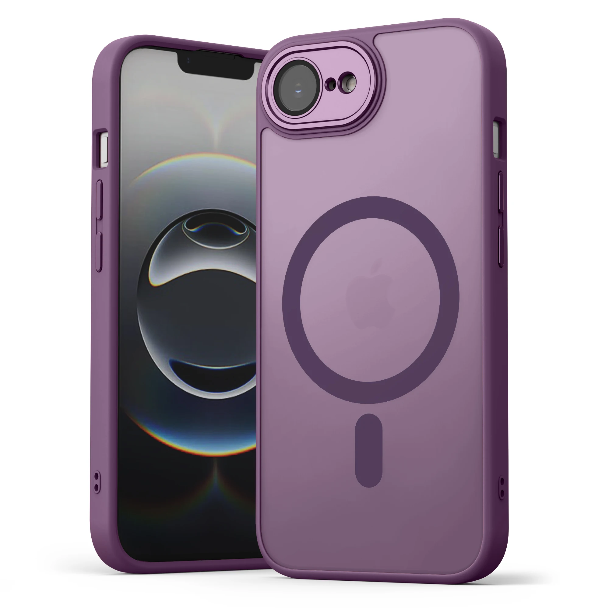 Magnetic Hybrid Shockproof Wireless Charging Case with Translucent Hard Back