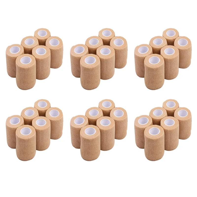 

NEW-36 Packs First Aid Self Adhesive Cohesive Bandage, 10X450cm, Self Adherent Wrap, Non Woven Bandage Wrap