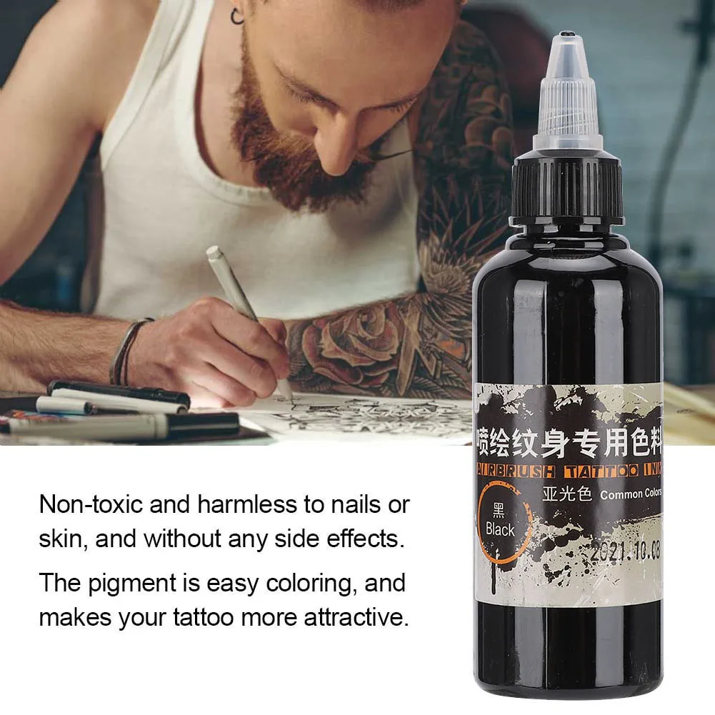 100ml Professional Safe Temporary Disposable Matte Easy Coloring Tattoo Pigment Body Makeup Beauty Art Supplies Tattoo Inks