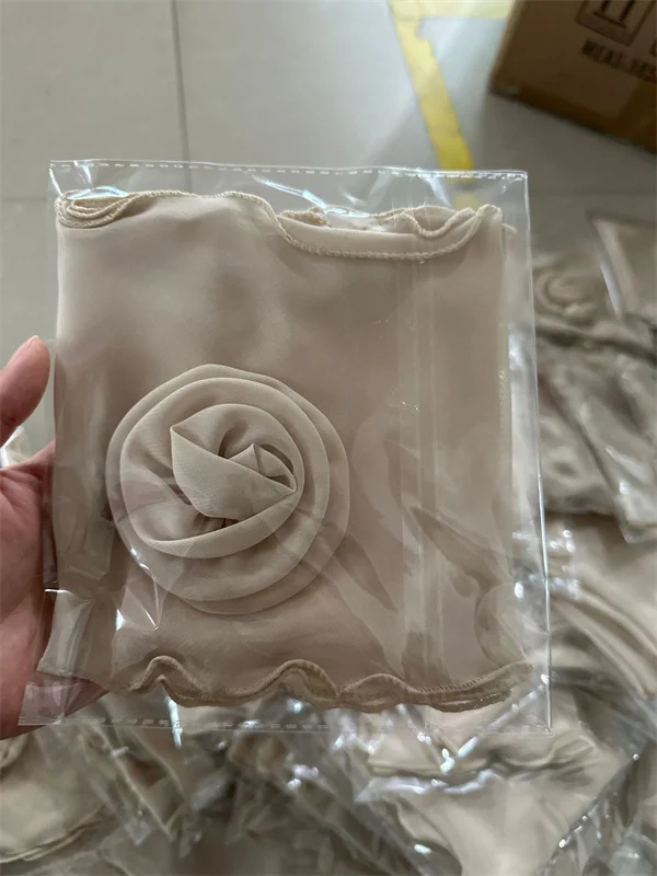 26 farben Dekorative Kopftuch Solide Rose Geknotet Schal Schal Schal Blume Sonnencreme Kopftuch Damen Büro Schal – Detail 11