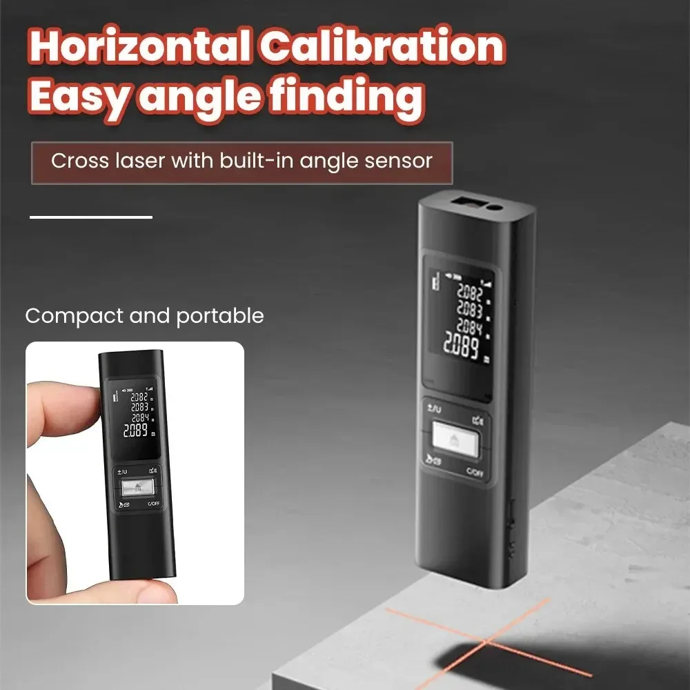 Laser Tape Measure Digital Laser Rangefinder Angle Measure Construction Tool Cross Double Distance Meter Rangefinder