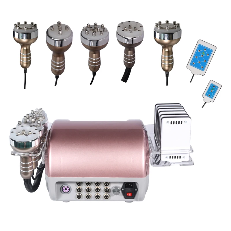 6 In 1 40K Ultrasonic Cavitation Slimming Machine Vacuum Body Shaping Facial Skin Lifting Tightening Massage Weight Loss Beauty