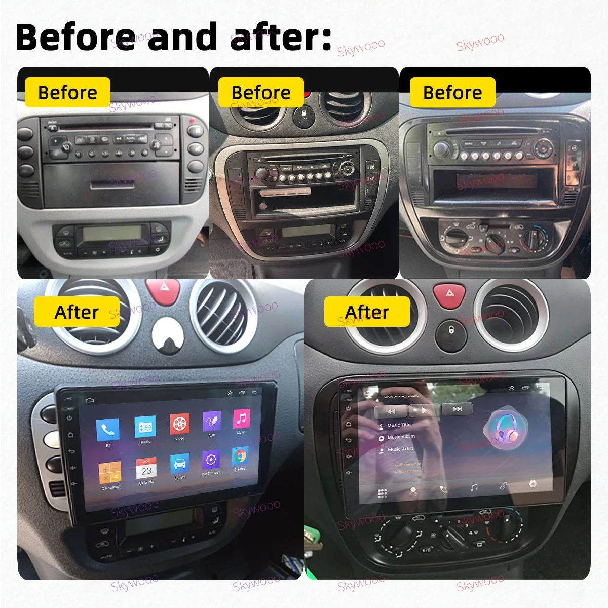 Фото Мультимедийный плеер CarPlay для Citroen C2 C3 2001-2010 2 Din Android стерео Автомагнитола GPS-навигация проигрыватель Авторадио BT WIFI №2