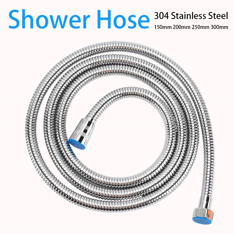 150-300cm 304 Stainless Steel Shower Hose 1/2＂Connector Braided Tube Water Heater  Shower Head Bathroom Pipe Fitting Accessories - AliExpress