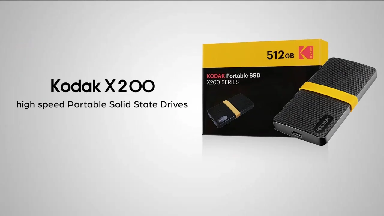 Kodak X200 1TB 512GB ポータブルSSD USB 3.1 Type-C 外付けソリッド