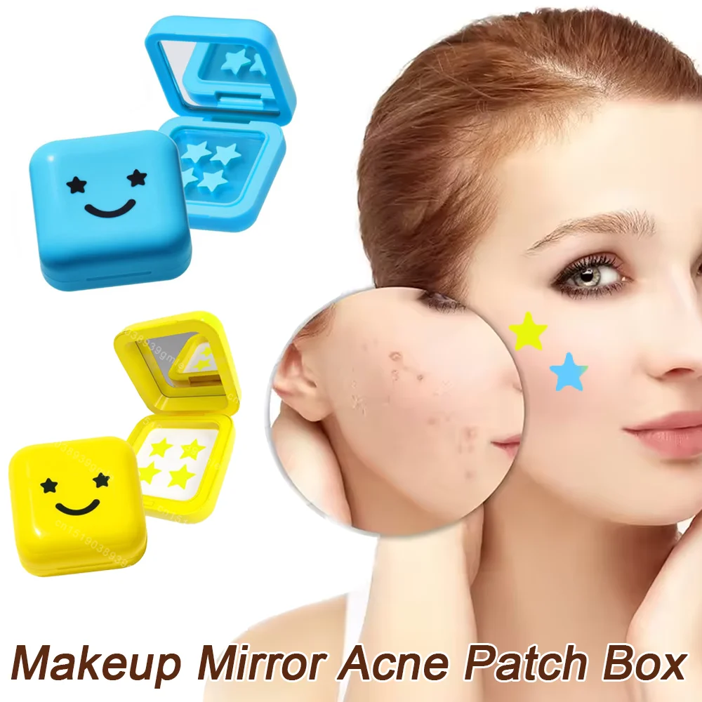 1Box 8Pcs Acne Patch Fade Repair Acne Light Cute Concealer Acne Patch Star Style Color Makeup Mirror Acne Patch Box ﻿