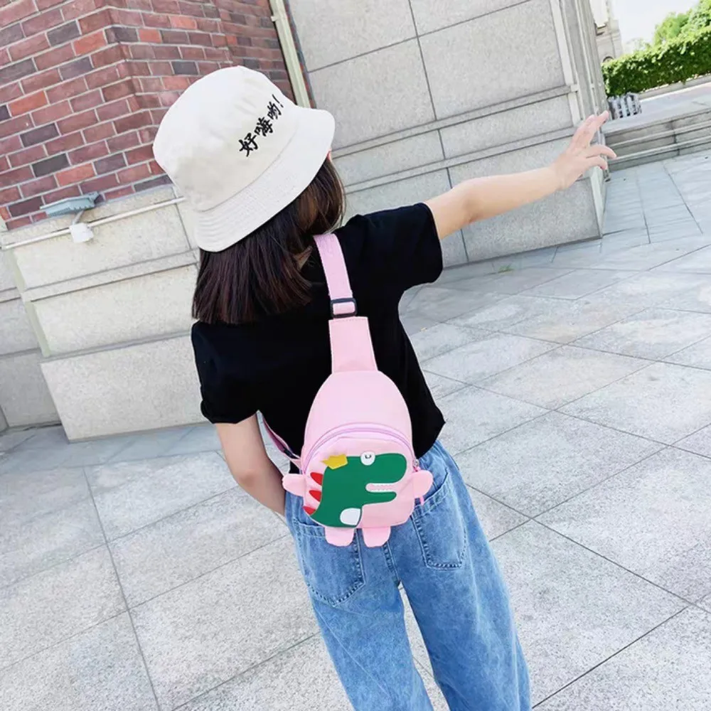 حقيبة كروس على شكل ديناصور للأطفال برسوم كارتونية، حقيبة ظهر لطيفة للفتيات والأولاد، محفظة للعملات المعدنية