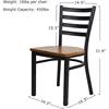 Heavy Duty Metal Dining Chair Set of 2, Commercial Stackable Chair with Wood Seat, 400 LBS Capacity for Restaurant, Dining Room 3