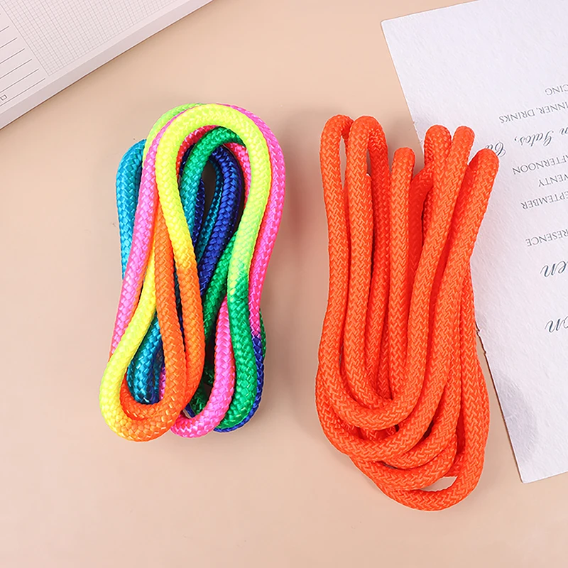 1PC Gymnastics Arts Rope Jumping Rope Exercise Fitness Rainbow Color Sports Training Rhythmic Gymnastics Sport Tool gymnastics jumping rope