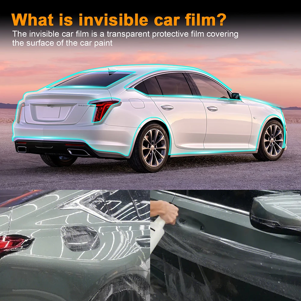 for Cadillac CT5 Luxury/Premium-Car Body Sticker Film Paint Protection Anti-Scratch TPU Clear Bra PPF Decal