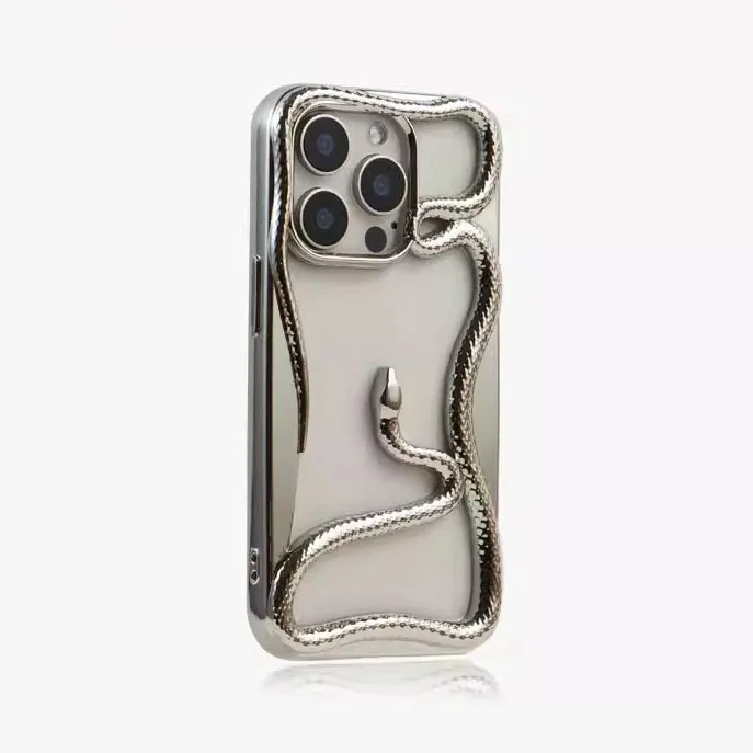 New 3D Hollow Snake Matte Plating Heat Dissipation Case For iPhone 11 12 13  14 15 16 Pro Max Soft Rubber Bumper Shockproof Cover - AliExpress