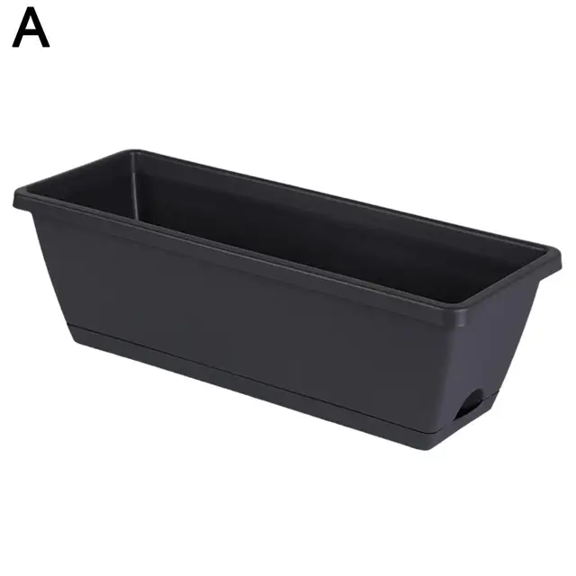 Rectangular Flower Pot with Tray Large Planting Planting Pot Planting