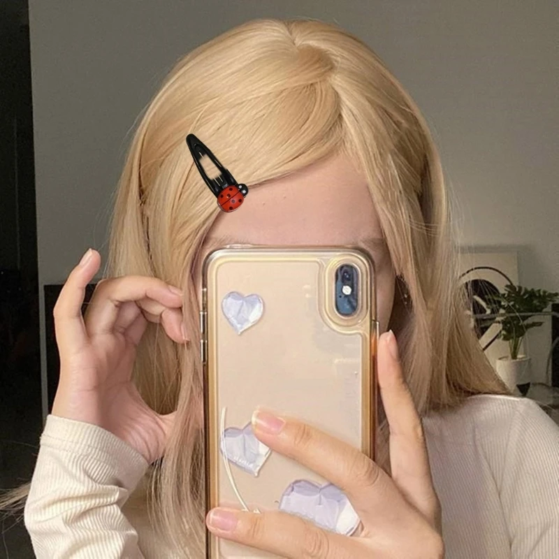 Marienkäfer-Tier-Haarspange, schöne Haarspangen für Kleinkinder, Mädchen, Frauen, Halloween, Cosplay, dekorativer Haarschmuck – Detail 8