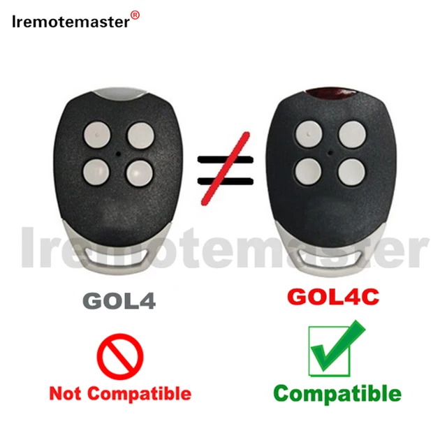 For DITEC GOL4C Gate Keychain 433MHz Garage Remote Control 433.92MHz Fixed Code Command 2