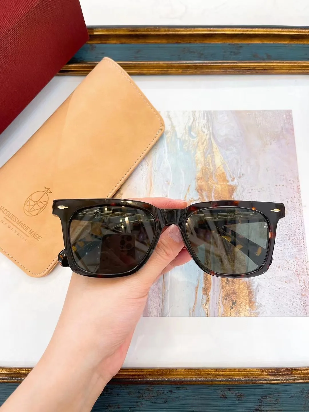 JACQUES MARIE MAGE Thick Acetate Women Men UV400 Protection Vintage