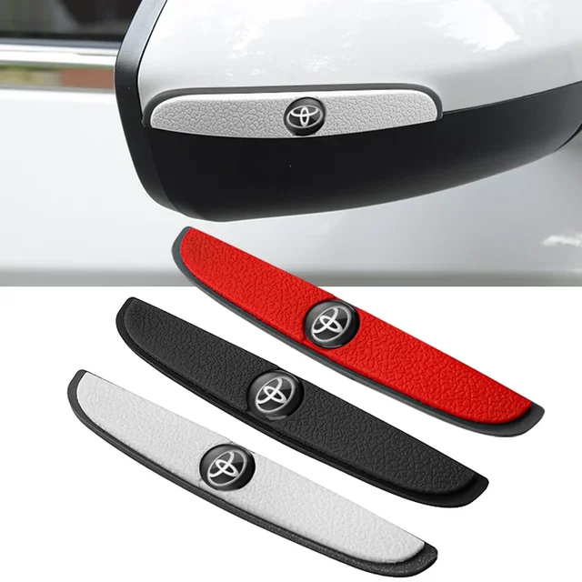 4Pcs Rubber Anti Collision Strip Car Door Rearview Mirror Protector Stickers For Toyota Corolla Avalon Supra Yaris Camry Tacoma