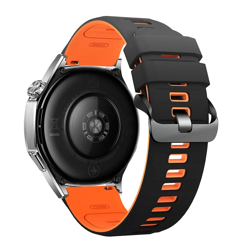 Two-Tone Silicone Watchband - 22mm Replacement Strap Bracelet