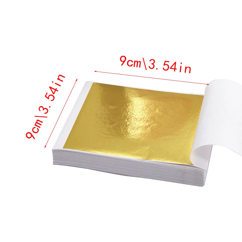 5/100Sheets Imitation Gold Silver Foil Papers Gilding Diy Art Craft Paper Resin Candle Plaster Nail Art Jewelry Making Filling