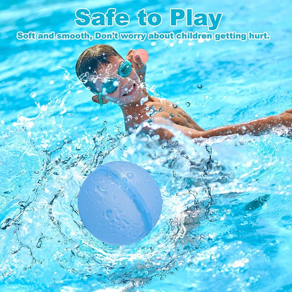 15 PCS Outdoor swimming silicone water polo can be reused by water injection, water fight and water explosion.Summer games 2