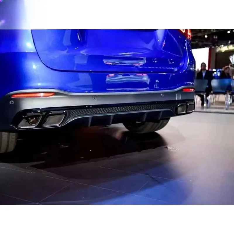 2020 GLE W167 리어 립 디퓨저, GLE63 스타일 리어 범퍼 립 (배기 팁 포함)