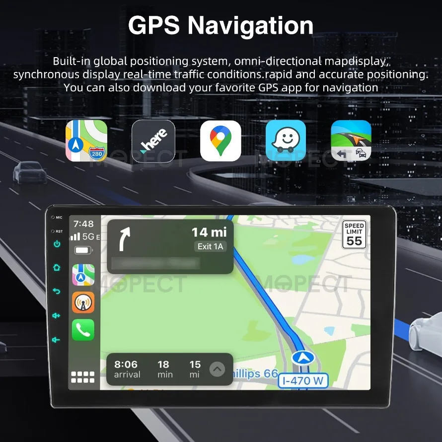 MOPECT 4 + 128G Wireless CarPlay Android Auto Autoradio für Hyundai IX35 2010 2011-2015 GPS Stereo WiFi 2Din Multimedia Player – Detail 4