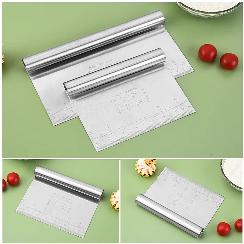 Baking Accessories Stainless Steel Pasty Cutters Dough Scraper