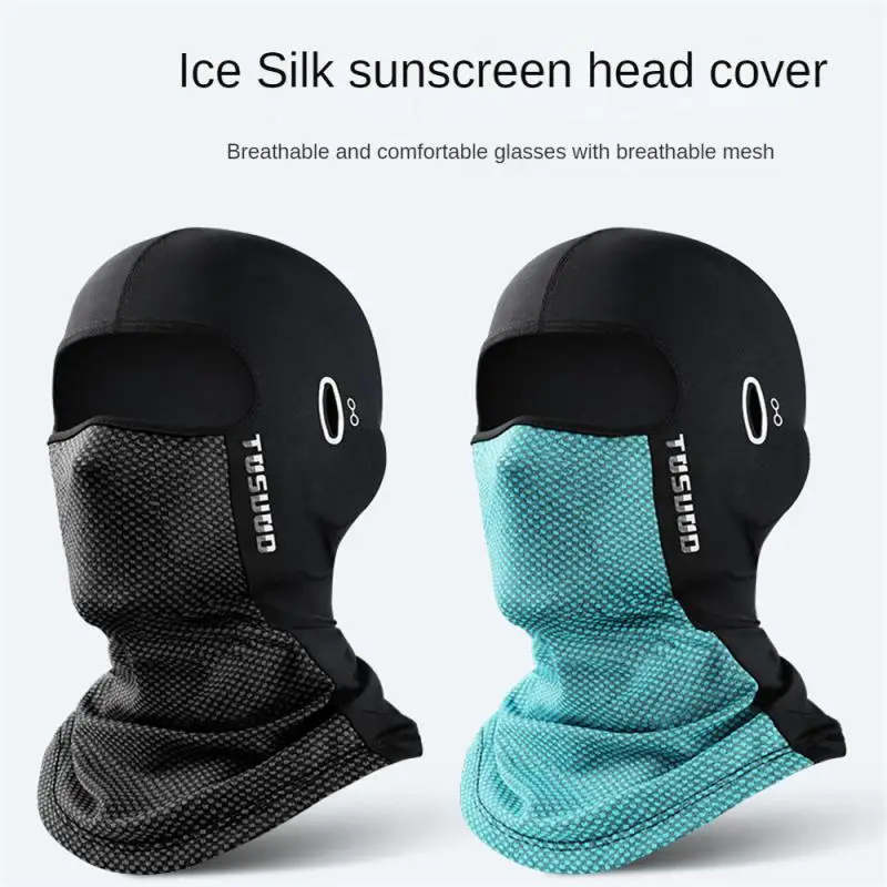 Summer Balaclava Men's Cycling Caps UV Protection Full Face Motorcycle Mask Women Bicycle Hat Cooling Sport Gear