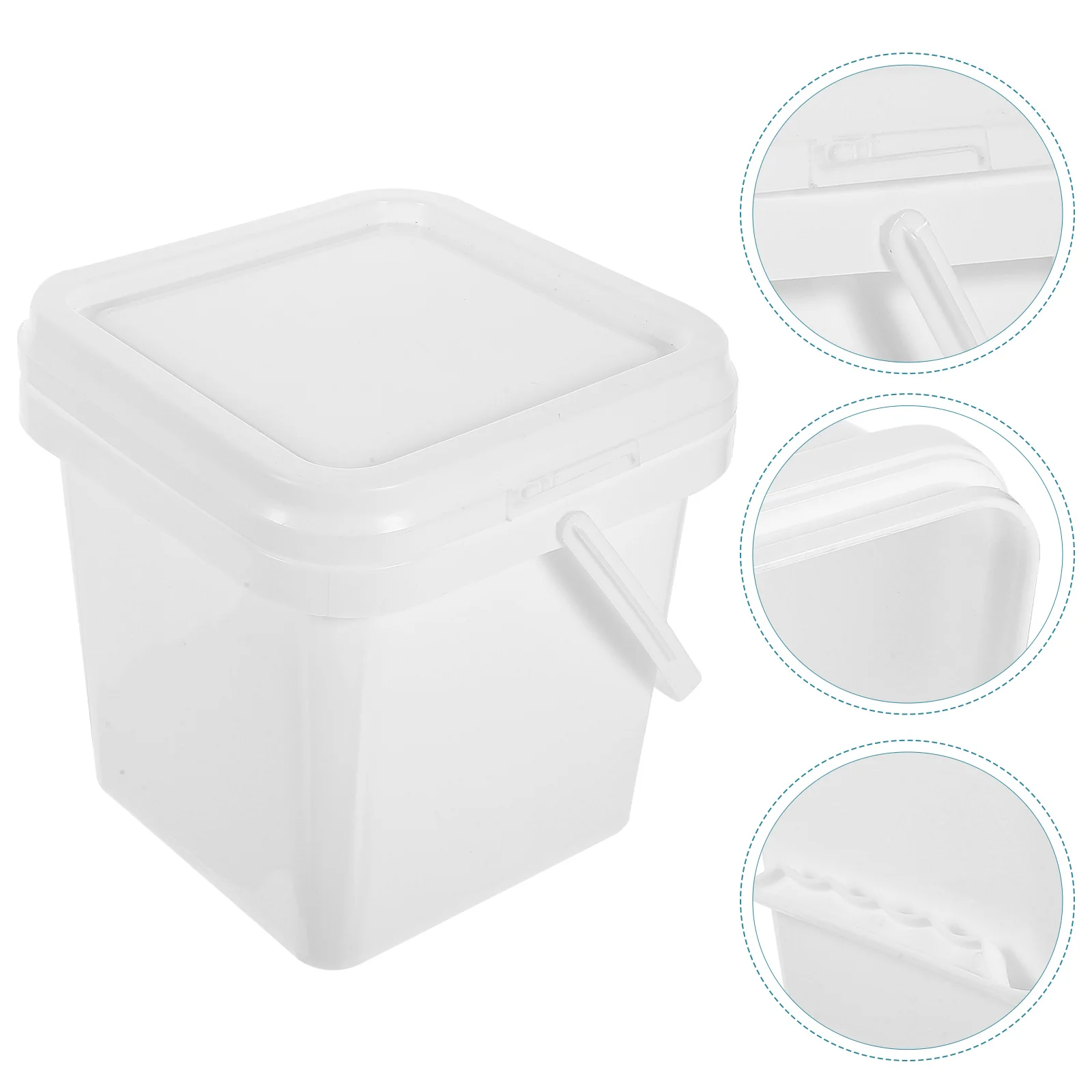 Chemical Barrel Plastic Bucket With Handle Paint Painting Pigment Square Pail Lid Pp Empty Storage